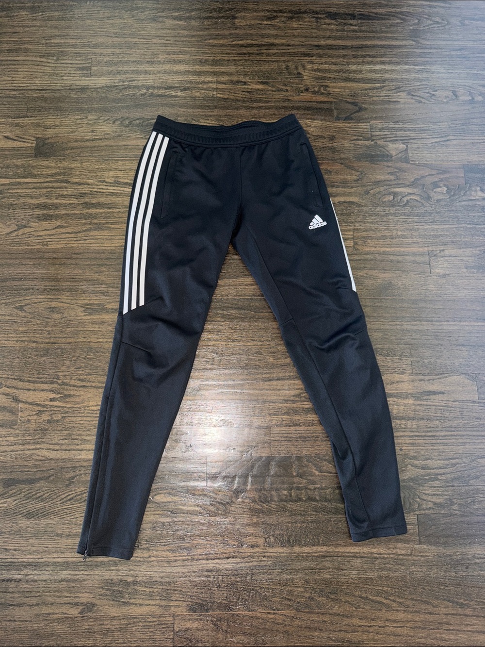 adidas Black Jogger Pants with White 3-Stripes